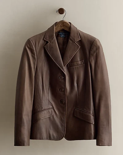 c. 2008 Leather Blazer - Size 8