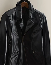 c. 1994 Leather Moto Jacket - Size L