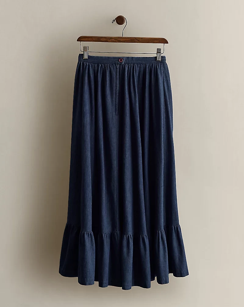 c. 1980s Cotton Denim Skirt - Size 8