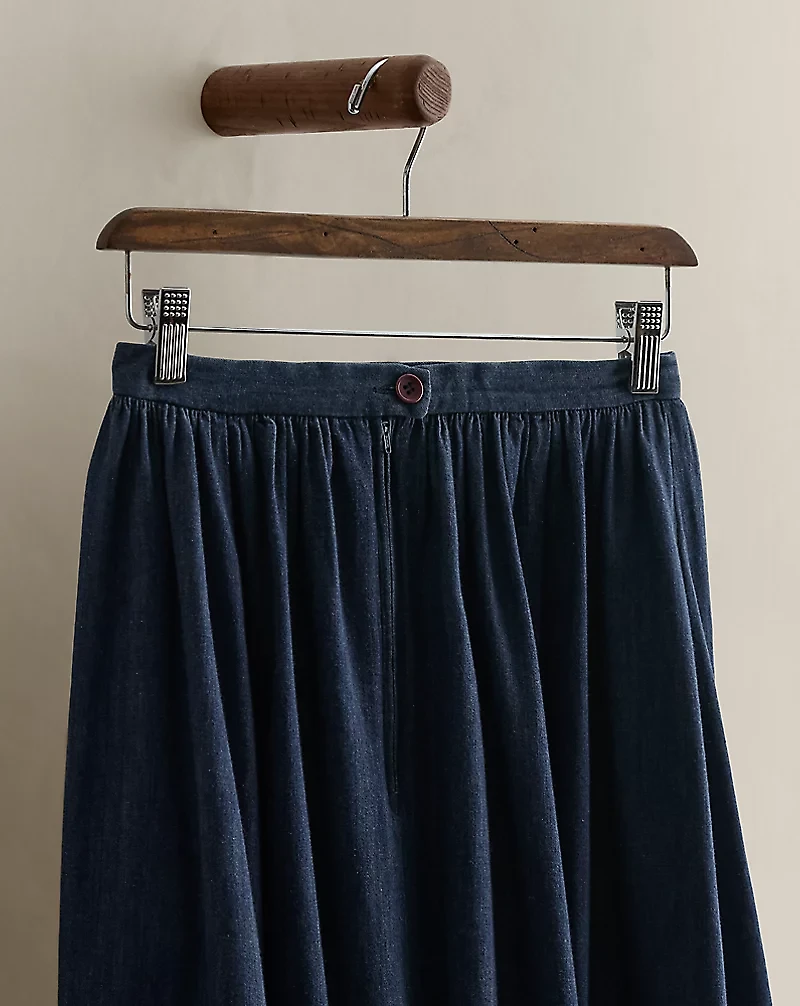 c. 1980s Cotton Denim Skirt - Size 8
