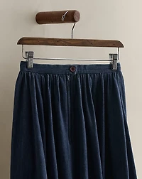 c. 1980s Cotton Denim Skirt - Size 8