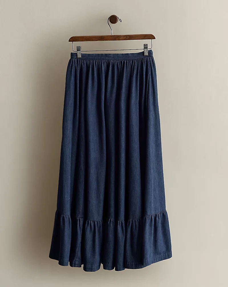 c. 1980s Cotton Denim Skirt - Size 8