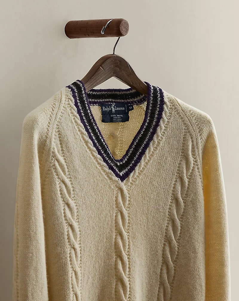 c. 1980s Wool Cricket Sweater - Size S
