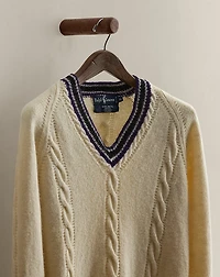 c. 1980s Wool Cricket Sweater - Size S