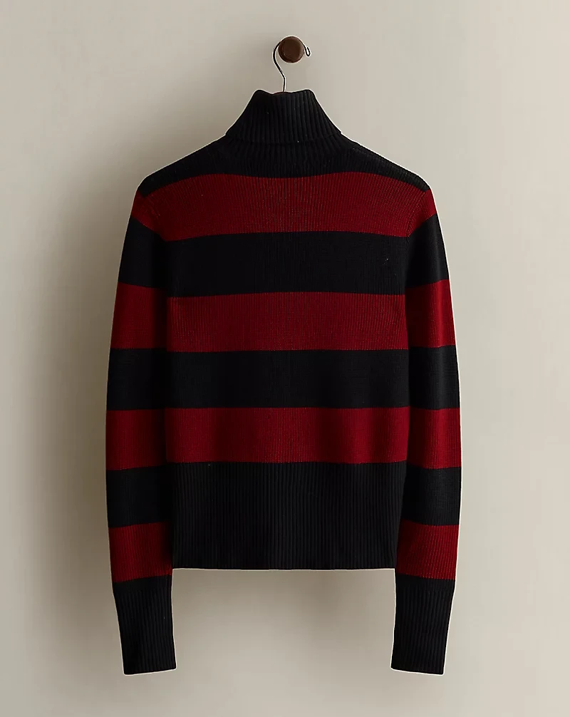 c. 2008 Striped Knit Turtleneck - Size L