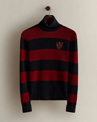 c. 2008 Striped Knit Turtleneck - Size L