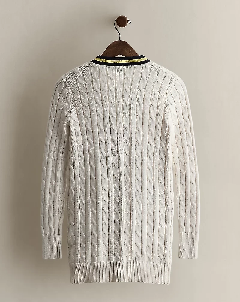 c. 1995 Cable Cotton Cardigan - Size XS