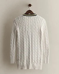 c. 1995 Cable Cotton Cardigan - Size XS