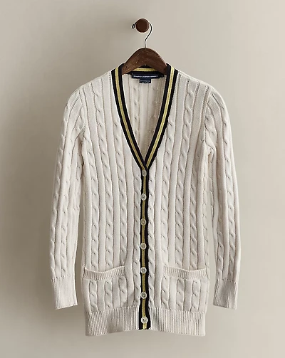 c. 1995 Cable Cotton Cardigan - Size XS