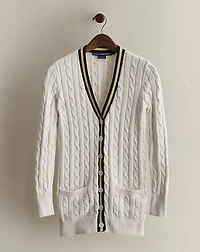 c. 1995 Cable Cotton Cardigan - Size XS