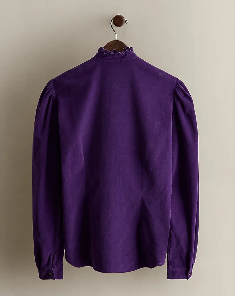 c. 1980s Cotton Corduroy Blouse - Size 6