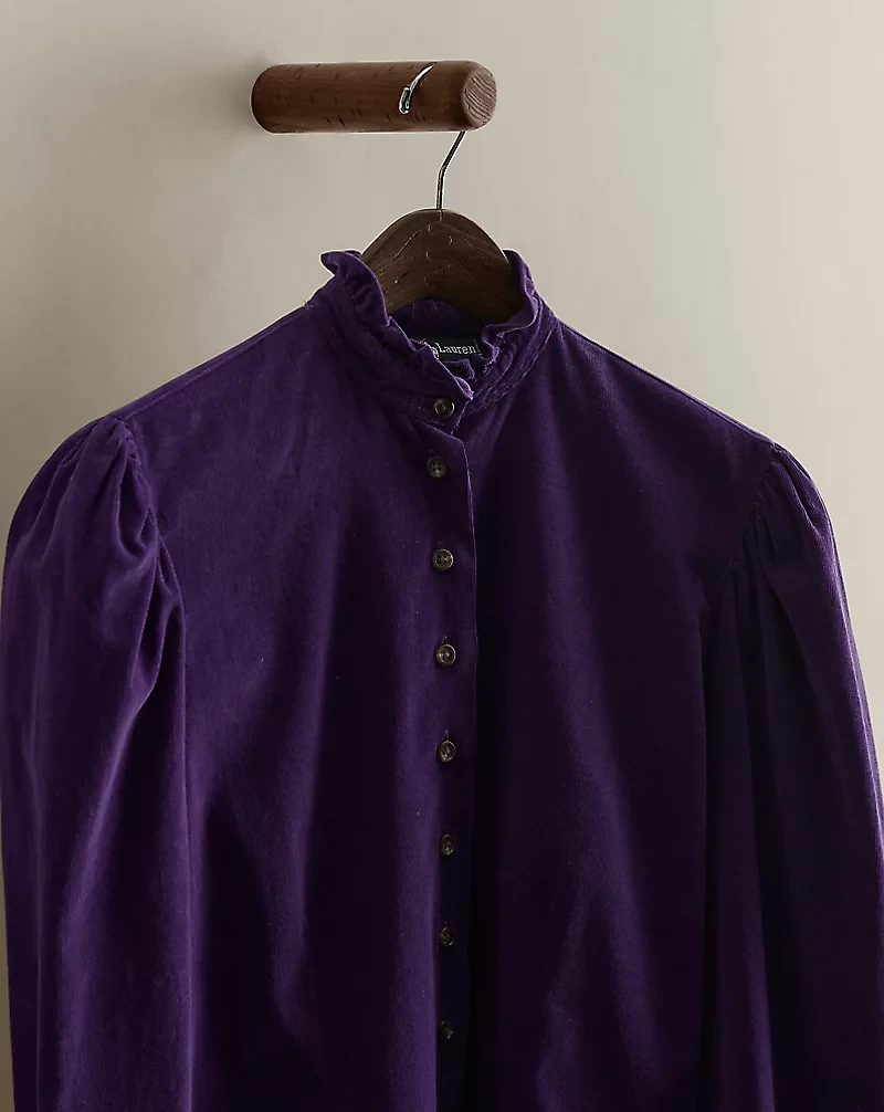 c. 1980s Cotton Corduroy Blouse - Size 6