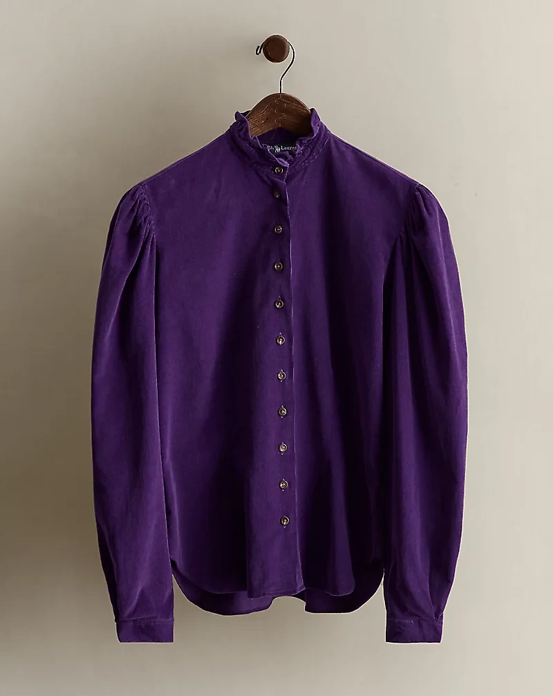 c. 1980s Cotton Corduroy Blouse - Size 6