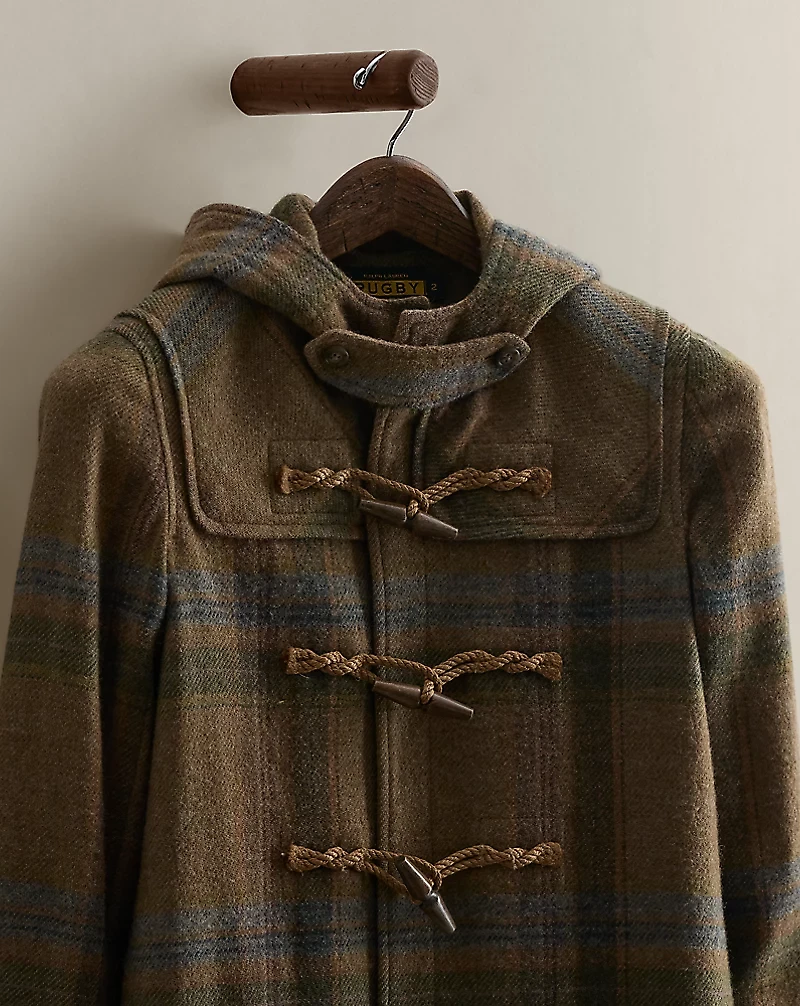 c. 2007 Plaid Wool Duffel Coat - Size 2