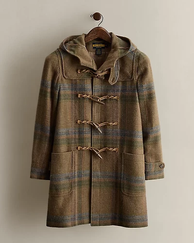 c. 2007 Plaid Wool Duffel Coat - Size 2