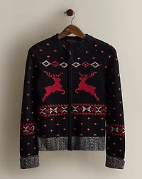 c. 1994 Lambswool Zip Cardigan - Size M