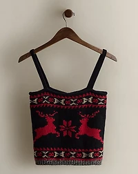 c. 1994 Wool Reindeer Tank Top - Size M