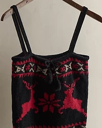 c. 1994 Wool Reindeer Tank Top - Size M