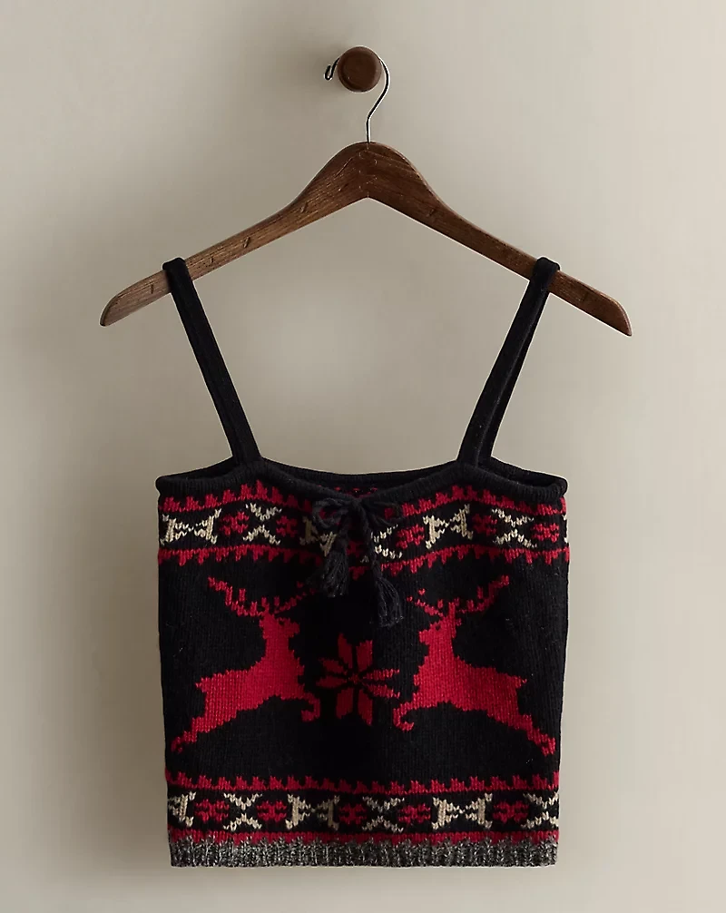 c. 1994 Wool Reindeer Tank Top - Size M
