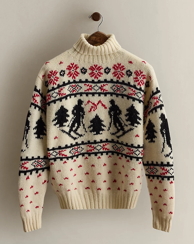 c. 1980s Patterned Turtleneck - Size L