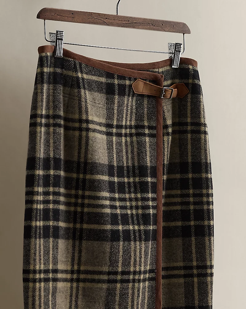 c. 1990 Plaid Wrap Skirt - Size 12