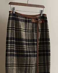 c. 1990 Plaid Wrap Skirt - Size 12