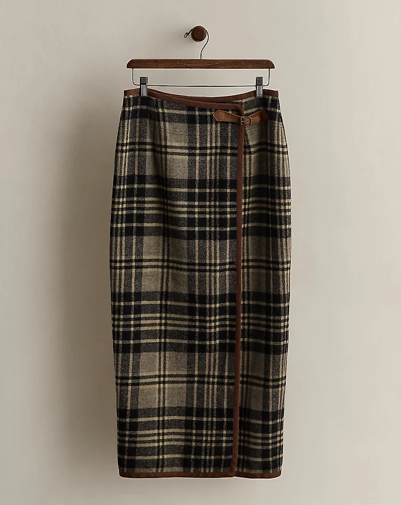 c. 1990 Plaid Wrap Skirt - Size 12