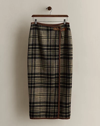 c. 1990 Plaid Wrap Skirt - Size 12