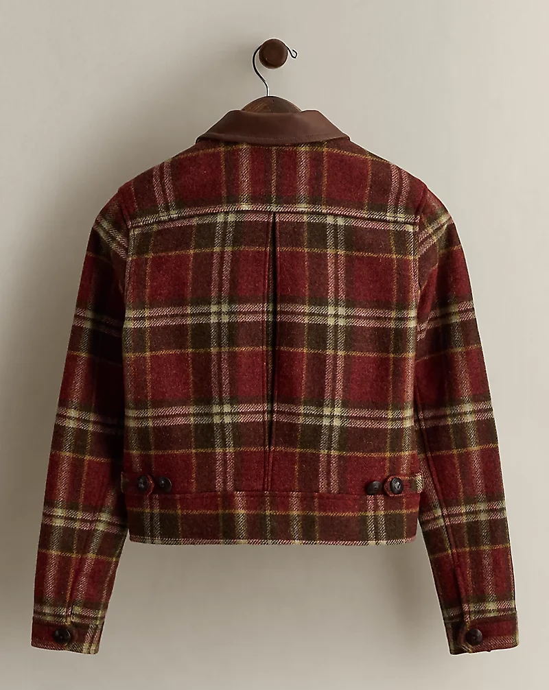 2014 Plaid Wool Zip Jacket - Size 4