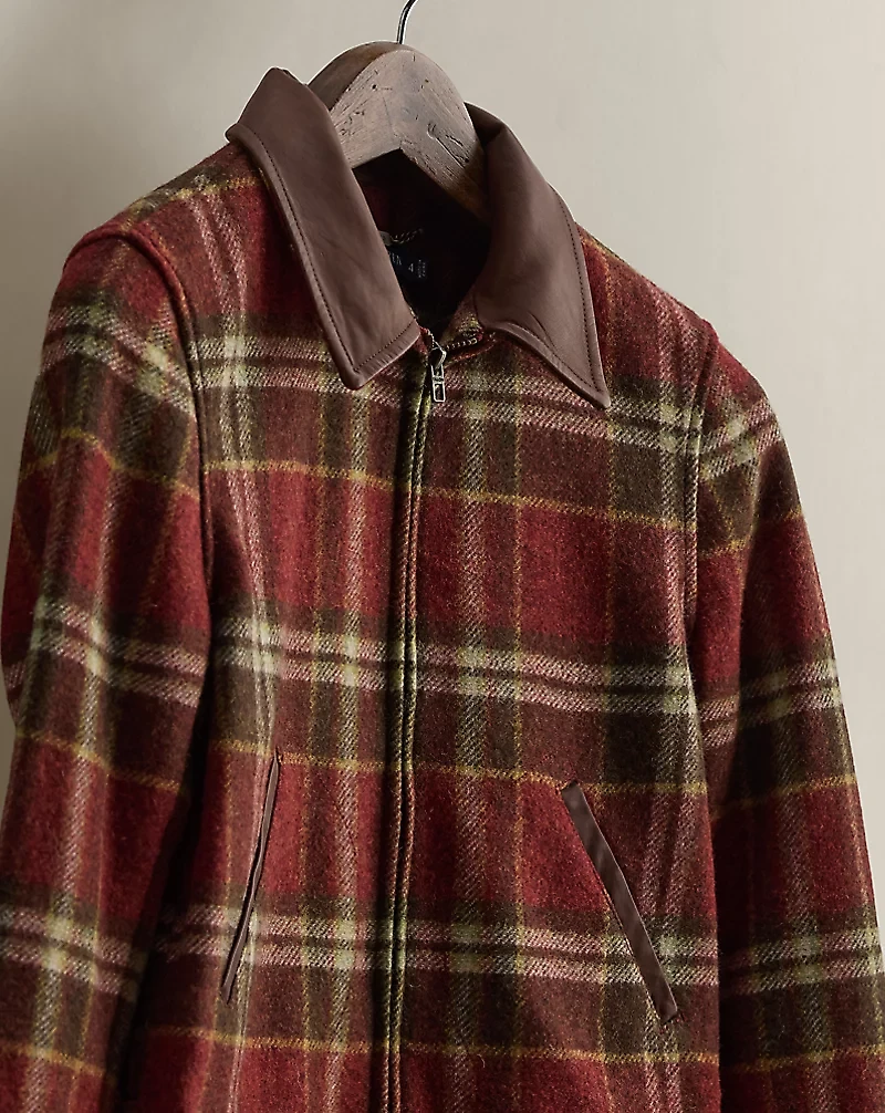 2014 Plaid Wool Zip Jacket - Size 4