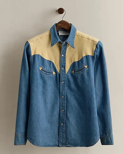 c. 2000 Denim Western Shirt - Size 8