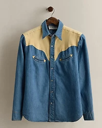 c. 2000 Denim Western Shirt - Size 8