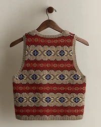 c. 1996 Fair Isle Sweater Vest - Size L