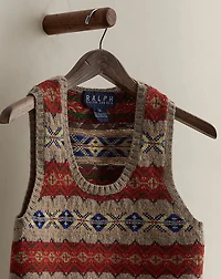 c. 1996 Fair Isle Sweater Vest - Size L