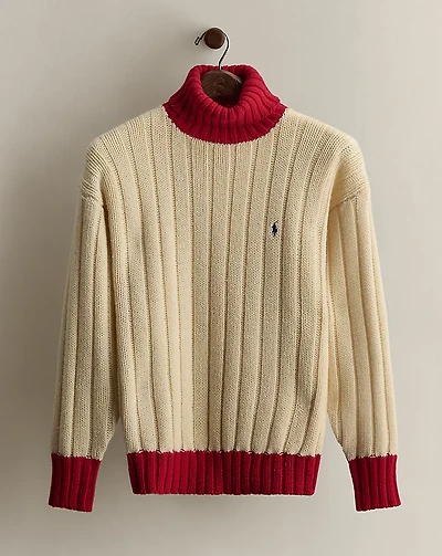 c. 1995 Two-Tone Turtleneck - Size S