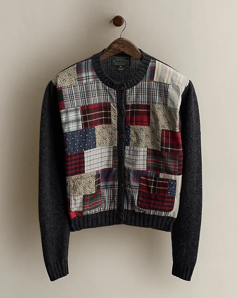 c. 1990 Patchwork Cardigan - Size M