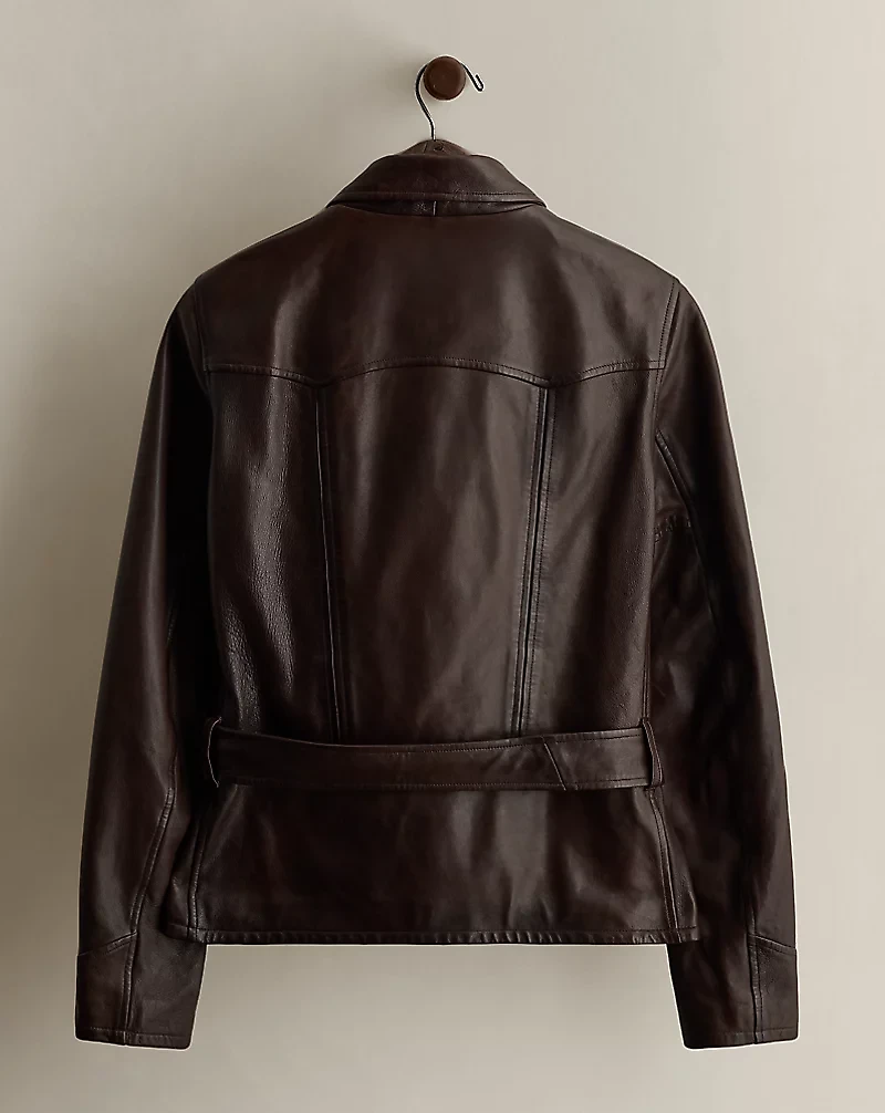 c. 2008 Leather Moto Jacket - Size L