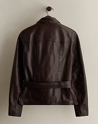 c. 2008 Leather Moto Jacket - Size L