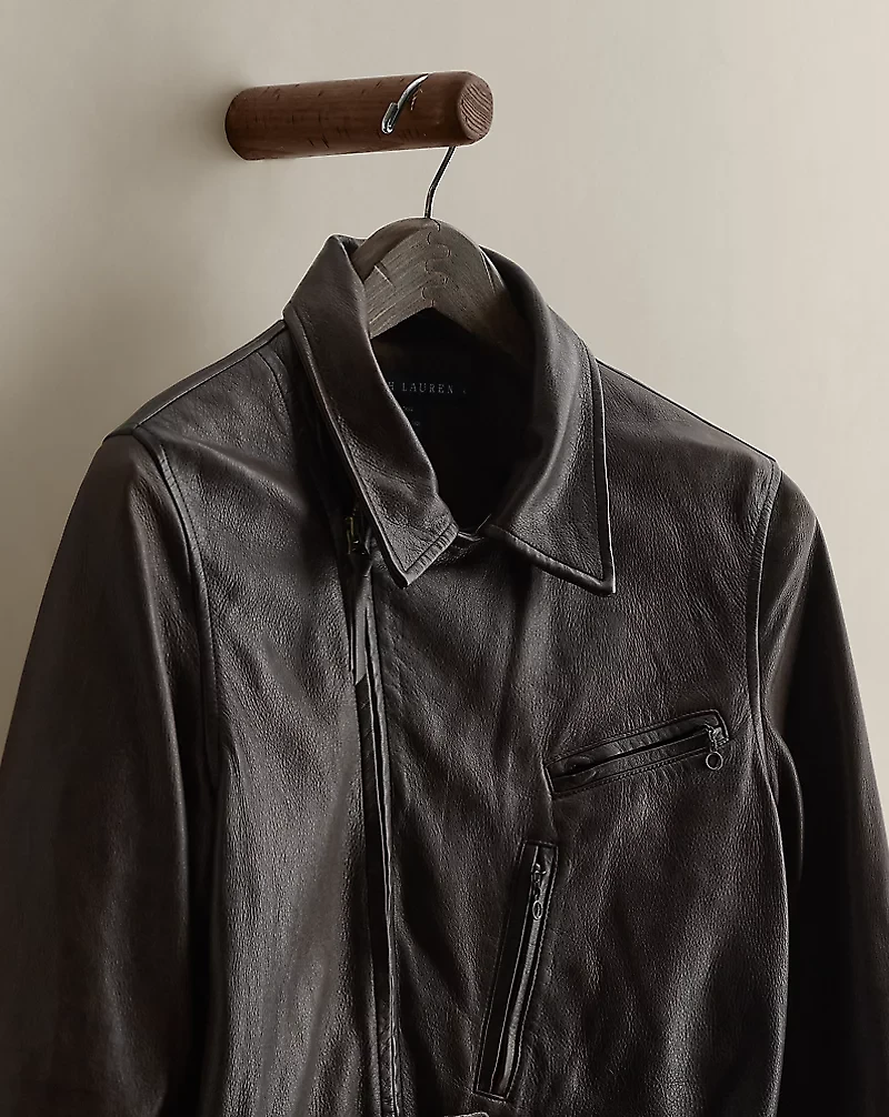 c. 2008 Leather Moto Jacket - Size L