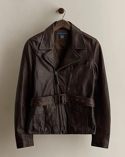 c. 2008 Leather Moto Jacket - Size L