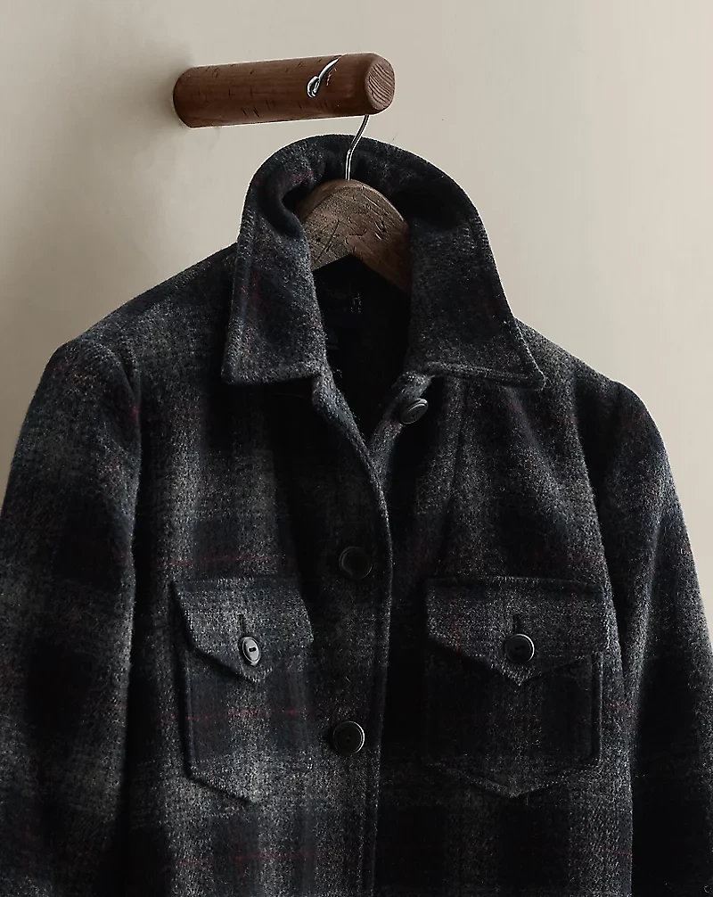 c. 1994 Plaid Wool-Blend Jacket - Size 2
