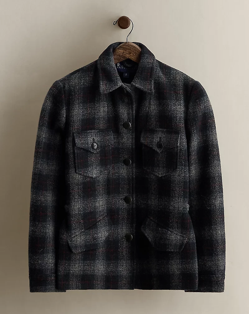 c. 1994 Plaid Wool-Blend Jacket - Size 2