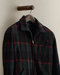 c. 1990 Plaid Wool-Blend Coat - Size 6