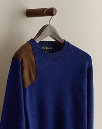 c. 1990 Suede-Trim Sweater - Size L