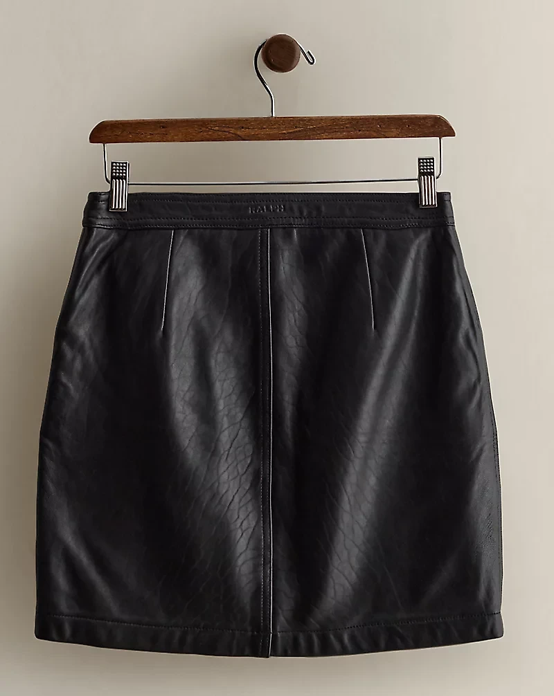 c. 1997 Leather Miniskirt - Size 2