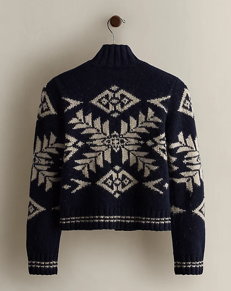 c. 2008 Wool-Blend Zip Cardigan - Size S