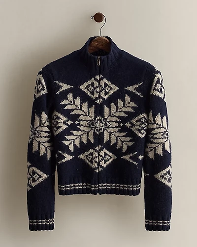 c. 2008 Wool-Blend Zip Cardigan - Size S