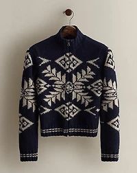 c. 2008 Wool-Blend Zip Cardigan - Size S