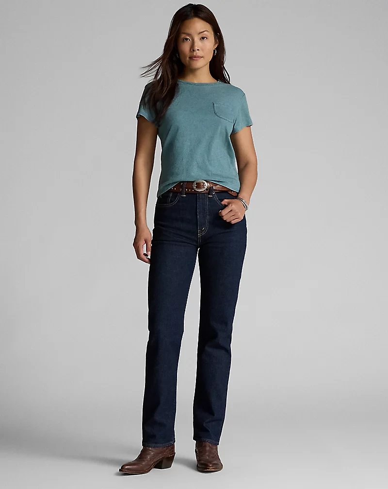 Straight Leg Fit Rinse Jean