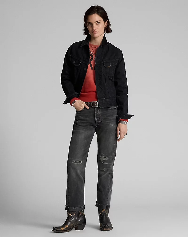 Boy Fit Black Repaired Jean